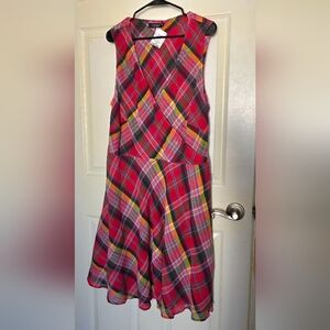 Lauren Ralph Lauren Madras Plaid Dress Sz 18